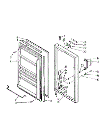 Door Parts parts for Kenmore Freezer 106.720221 (106720221, 106 720221) from AppliancePartsPros.com