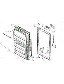 Door Parts parts for Kenmore Freezer 106.720300 (106720300, 106 720300) from AppliancePartsPros.com