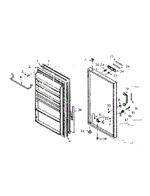 Door Parts parts for Kenmore Freezer 106.720441 (106720441, 106 720441) from AppliancePartsPros.com