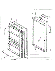 Door Parts parts for Kenmore Freezer 106.721210 (106721210, 106 721210) from AppliancePartsPros.com
