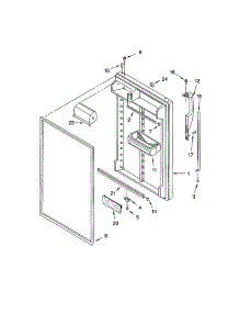 Refrigerator Door parts for Kenmore Refrigerator 106.72142207 (10672142207, 106 72142207) from AppliancePartsPros.com
