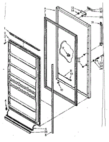 Door Parts parts for Kenmore Freezer 106.721540 (106721540, 106 721540) from AppliancePartsPros.com