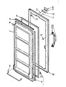 Freezer Door Parts parts for Kenmore Freezer 106.722121 (106722121, 106 722121) from AppliancePartsPros.com