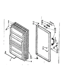 Door Parts parts for Kenmore Freezer 106.722261 (106722261, 106 722261) from AppliancePartsPros.com