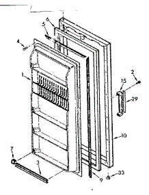 Door Parts parts for Kenmore Freezer 106.723132 (106723132, 106 723132) from AppliancePartsPros.com