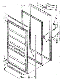 Door parts for Kenmore Freezer 106.723520 (106723520, 106 723520) from AppliancePartsPros.com