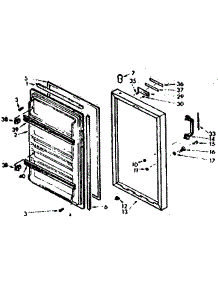Door Parts parts for Kenmore Freezer 106.724231 (106724231, 106 724231) from AppliancePartsPros.com