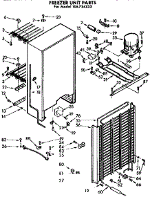 Unit Parts parts for Kenmore Freezer 106.724233 (106724233, 106 724233) from AppliancePartsPros.com