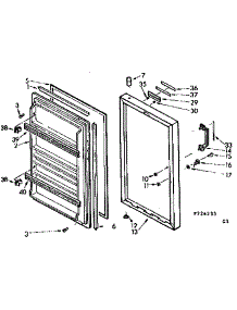 Door Parts parts for Kenmore Freezer 106.724233 (106724233, 106 724233) from AppliancePartsPros.com