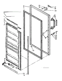 Freezer Door parts for Kenmore Freezer 106.724560 (106724560, 106 724560) from AppliancePartsPros.com