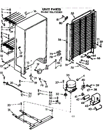 Unit Parts parts for Kenmore Freezer 106.725201 (106725201, 106 725201) from AppliancePartsPros.com