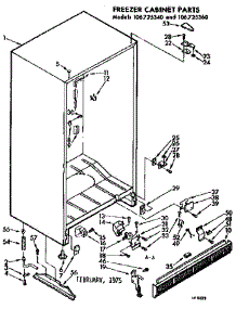Cabinet Parts parts for Kenmore Freezer 106.725340 (106725340, 106 725340) from AppliancePartsPros.com