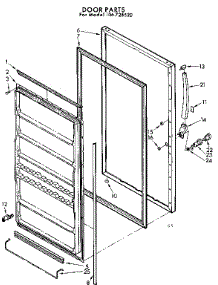 Door Parts parts for Kenmore Freezer 106.725520 (106725520, 106 725520) from AppliancePartsPros.com
