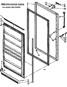 Door Parts parts for Kenmore Freezer 106.725530 (106725530, 106 725530) from AppliancePartsPros.com