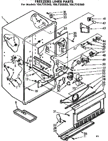 Liner Parts parts for Kenmore Freezer 106.725550 (106725550, 106 725550) from AppliancePartsPros.com