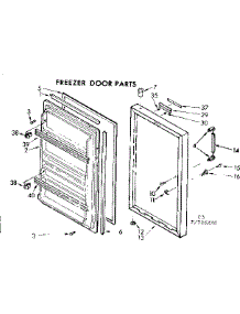 Freezer Door Parts parts for Kenmore Freezer 106.726220 (106726220, 106 726220) from AppliancePartsPros.com