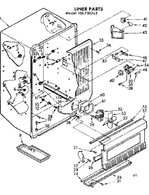 Liner Parts parts for Kenmore Freezer 106.726242 (106726242, 106 726242) from AppliancePartsPros.com