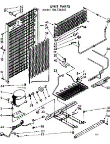 Unit Parts parts for Kenmore Freezer 106.726242 (106726242, 106 726242) from AppliancePartsPros.com