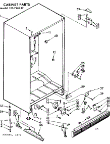 Cabinet Parts parts for Kenmore Freezer 106.726242 (106726242, 106 726242) from AppliancePartsPros.com