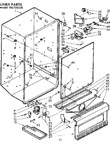 Freezer Liner Parts parts for Kenmore Freezer 106.726530 (106726530, 106 726530) from AppliancePartsPros.com