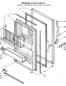 Door Parts parts for Kenmore Freezer 106.726571 (106726571, 106 726571) from AppliancePartsPros.com
