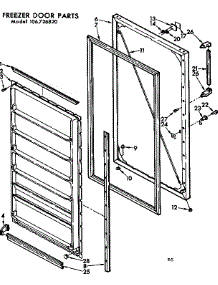 Door Parts parts for Kenmore Freezer 106.726820 (106726820, 106 726820) from AppliancePartsPros.com