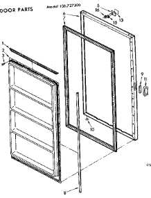 Door Parts parts for Kenmore Freezer 106.727300 (106727300, 106 727300) from AppliancePartsPros.com
