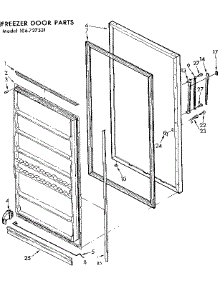 Door Parts parts for Kenmore Freezer 106.727531 (106727531, 106 727531) from AppliancePartsPros.com