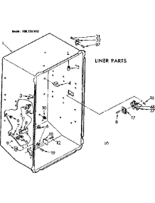 Liner Parts parts for Kenmore Freezer 106.7281610 (1067281610, 106 7281610) from AppliancePartsPros.com