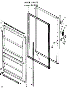 Door Parts parts for Kenmore Freezer 106.7391530 (1067391530, 106 7391530) from AppliancePartsPros.com
