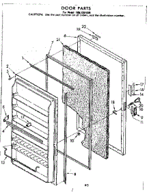 Door Parts parts for Kenmore Freezer 106.7391550 (1067391550, 106 7391550) from AppliancePartsPros.com