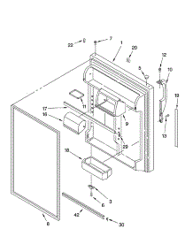 Refrigerator Door Parts parts for Kenmore Refrigerator 106.74943400 (10674943400, 106 74943400) from AppliancePartsPros.com