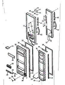 Door Parts parts for Kenmore Refrigerator 106.7600301 (1067600301, 106 7600301) from AppliancePartsPros.com