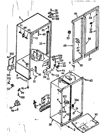 Cabinet Parts parts for Kenmore Refrigerator 106.7601361 (1067601361, 106 7601361) from AppliancePartsPros.com