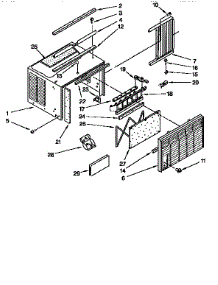 Cabinet parts for Kenmore Air Conditioner 106.76053790 (10676053790, 106 76053790) from AppliancePartsPros.com
