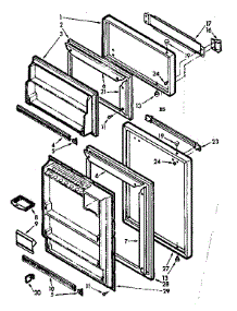 Door Parts parts for Kenmore Refrigerator 106.7615400 (1067615400, 106 7615400) from AppliancePartsPros.com