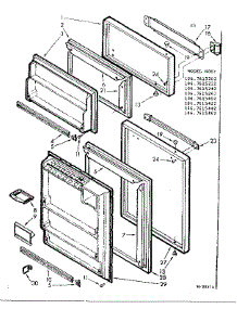Door Parts parts for Kenmore Refrigerator 106.7615462 (1067615462, 106 7615462) from AppliancePartsPros.com