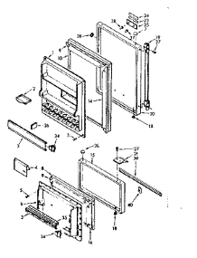 Door Parts parts for Kenmore Refrigerator 106.7616700 (1067616700, 106 7616700) from AppliancePartsPros.com