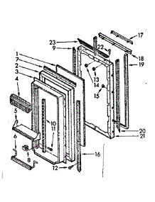 Freezer Door parts for Kenmore Refrigerator 106.7620860 (1067620860, 106 7620860) from AppliancePartsPros.com