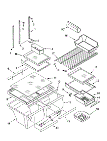Shelf Parts parts for Kenmore Refrigerator 106.76239402 (10676239402, 106 76239402) from AppliancePartsPros.com