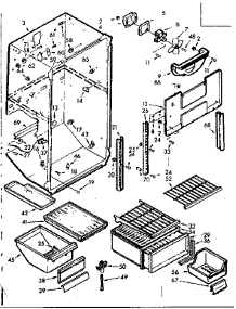 Liner parts for Kenmore Refrigerator 106.7627443 (1067627443, 106 7627443) from AppliancePartsPros.com