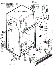 Cabinet Parts parts for Kenmore Refrigerator 106.7629449 (1067629449, 106 7629449) from AppliancePartsPros.com
