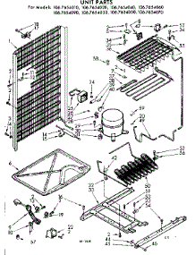 Unit Parts parts for Kenmore Refrigerator 106.7654010 (1067654010, 106 7654010) from AppliancePartsPros.com