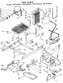 Unit Parts parts for Kenmore Refrigerator 106.7670610 (1067670610, 106 7670610) from AppliancePartsPros.com