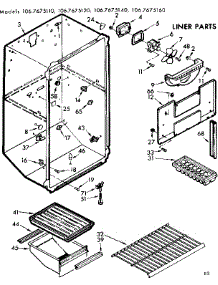 Liner Parts parts for Kenmore Refrigerator 106.7675120 (1067675120, 106 7675120) from AppliancePartsPros.com