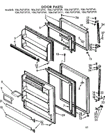 Door Parts parts for Kenmore Refrigerator 106.7675731 (1067675731, 106 7675731) from AppliancePartsPros.com