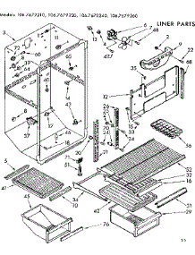 Liner Parts parts for Kenmore Refrigerator 106.7679220 (1067679220, 106 7679220) from AppliancePartsPros.com