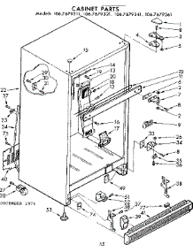 Cabinet Parts parts for Kenmore Refrigerator 106.7679341 (1067679341, 106 7679341) from AppliancePartsPros.com