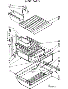 Shelf Parts parts for Kenmore Refrigerator 106.7679410 (1067679410, 106 7679410) from AppliancePartsPros.com