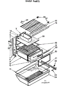 Shelf Parts parts for Kenmore Refrigerator 106.7689630 (1067689630, 106 7689630) from AppliancePartsPros.com